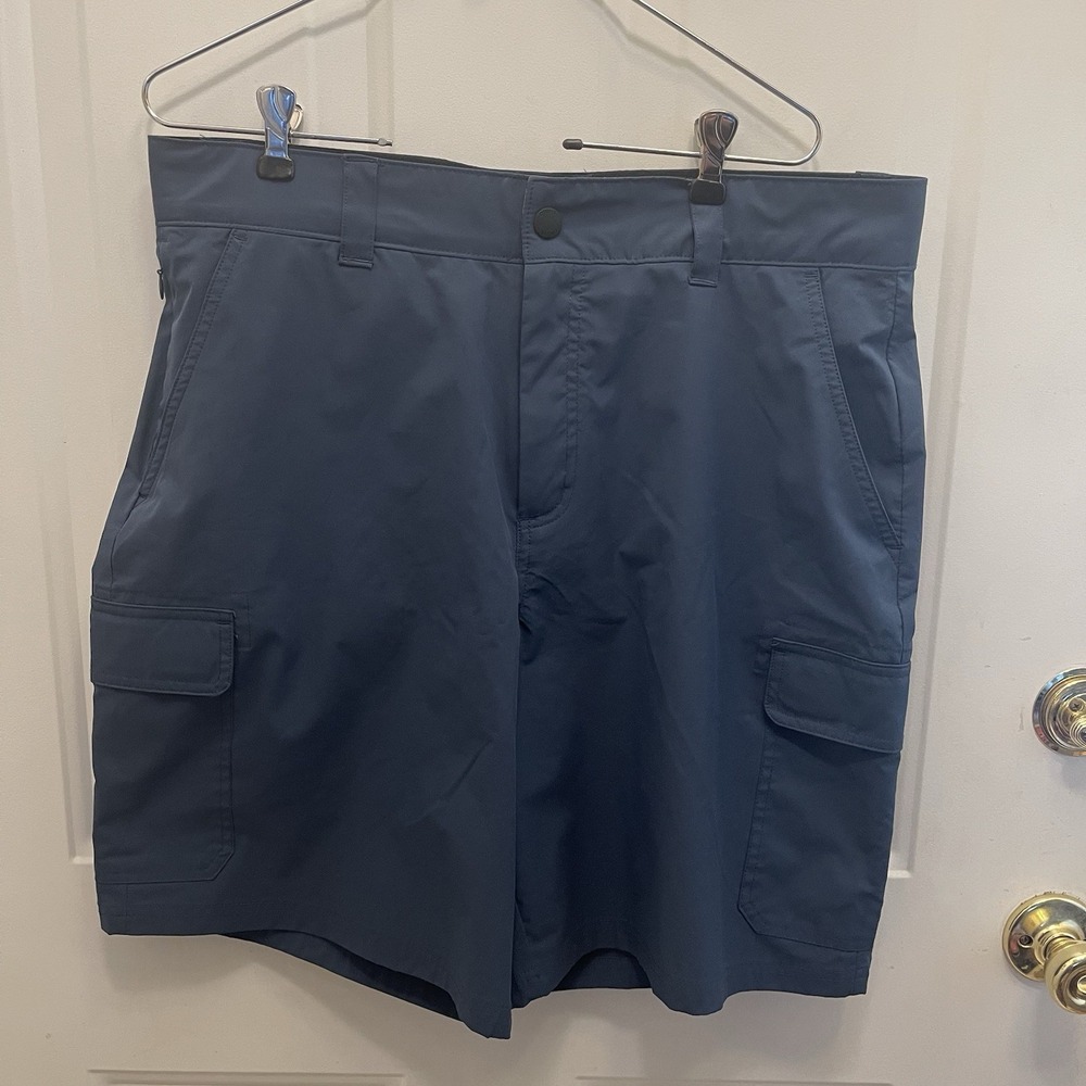 Orvis Blue Cargo Shorts Ermine Stretch Breathable‎ Mesh Pockets Size 34 Hike